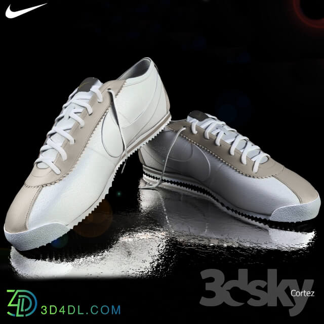 Kroscovki Nike Cortez Footwear 3D Models