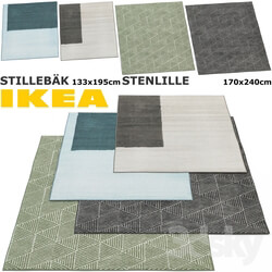 IKEA STILLEBAK STENLILLE RUG SET 