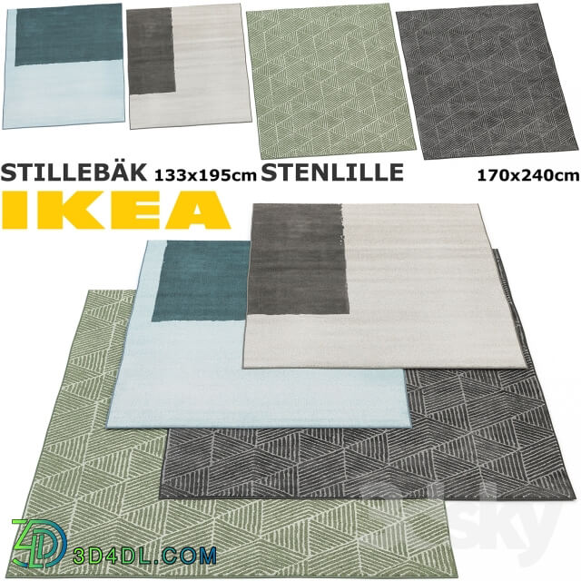 IKEA STILLEBAK STENLILLE RUG SET