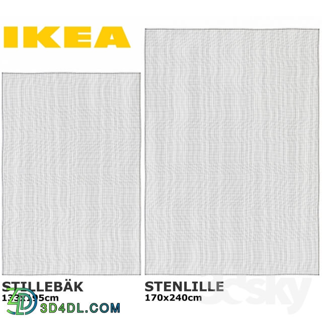 IKEA STILLEBAK STENLILLE RUG SET