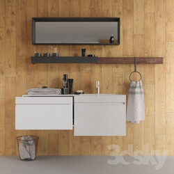 A set of furniture Porcelanosa Dess borax brillo 