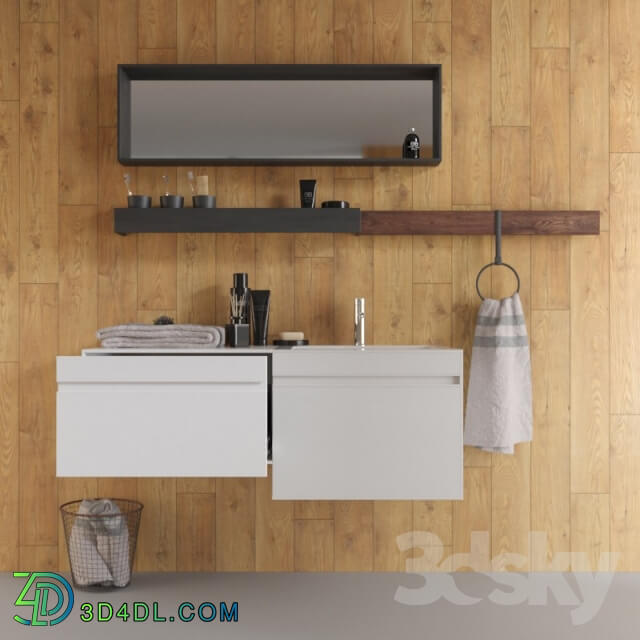 A set of furniture Porcelanosa Dess borax brillo