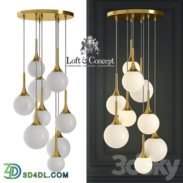 Hanging lamp Restoration Hardware Whitney Chandelier Pendant light 3D Models