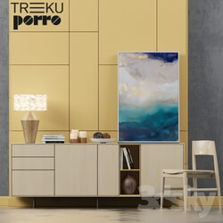 Sideboard Chest of drawer Chest Aura A3 Treku Stool Neve Porro  