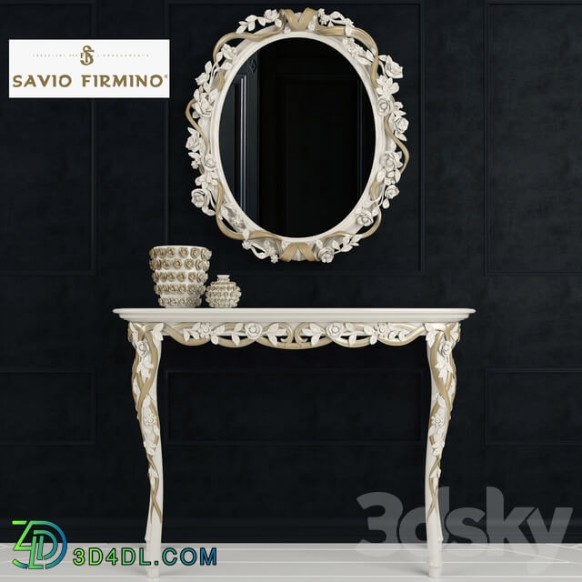 Savio Firmino Console 3125 Mirror 4484 Vazes 3D Models