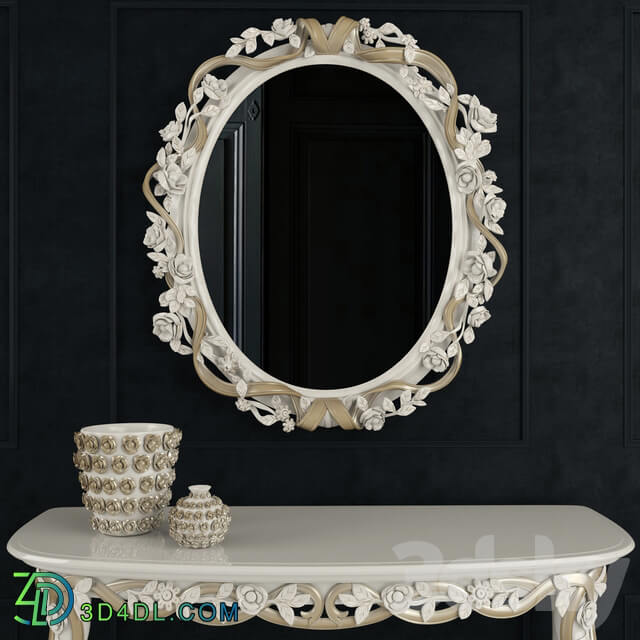 Savio Firmino Console 3125 Mirror 4484 Vazes 3D Models