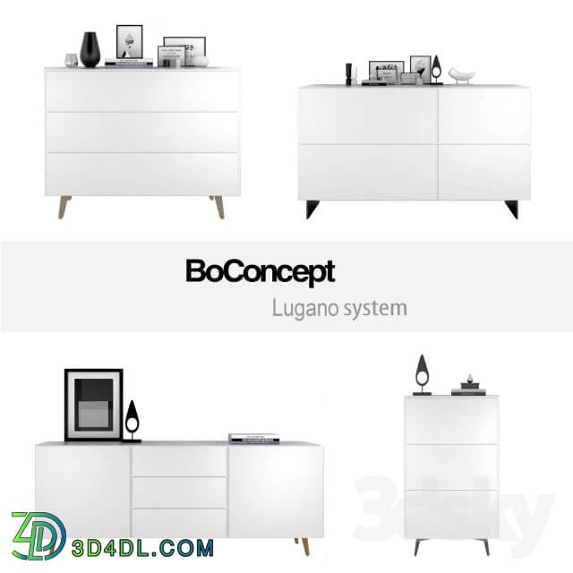 Sideboard Chest of drawer BoConcept Lugano system set 1