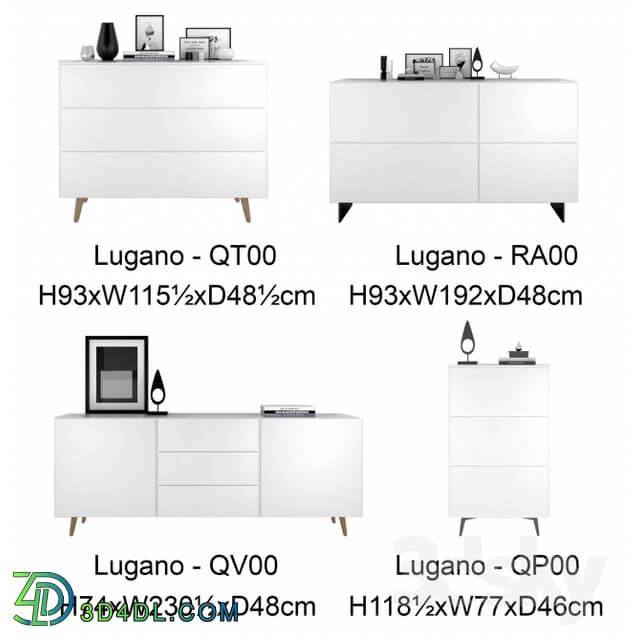 Sideboard Chest of drawer BoConcept Lugano system set 1