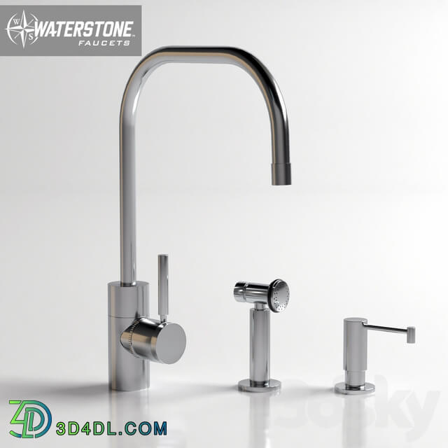 Waterstone Fulton Kitchen Faucet Model 3825 2 Faucet 3D Models