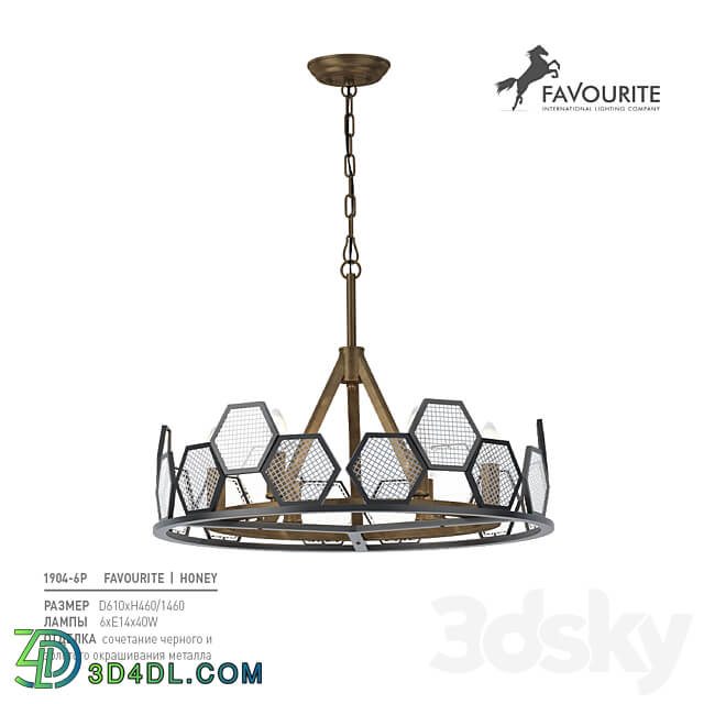 Favourite 1904 6P Pendant light 3D Models