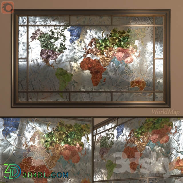 Stained Glass World map World Map stained glass window 