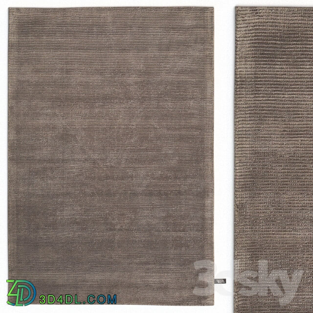 Carpet Benuta Lines Viscose Brown Rug