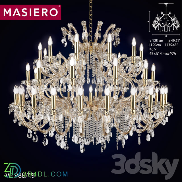 Masiero ottocento ve 988 49 Pendant light 3D Models