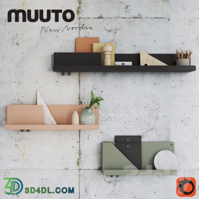 Mutto FOLDED SHELVES with decor