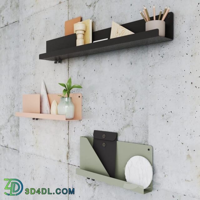 Mutto FOLDED SHELVES with decor