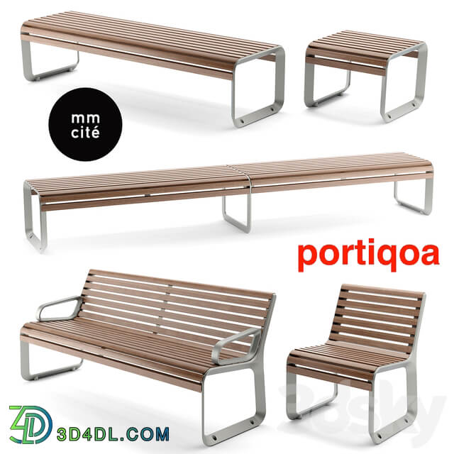 Benches mmcite portiqoa 3D Models