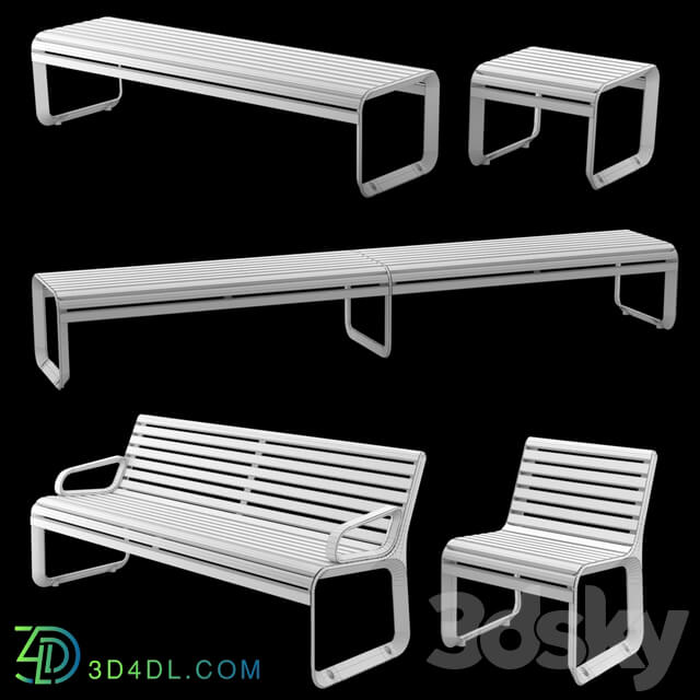 Benches mmcite portiqoa 3D Models