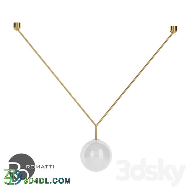 Pendant lamp Romatti Flos. Notch 45 Pendant light 3D Models