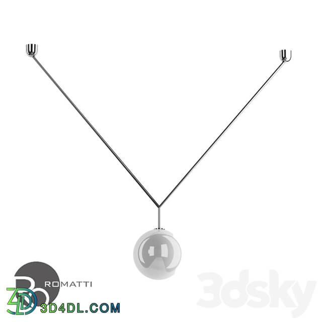 Pendant lamp Romatti Flos. Notch 45 Pendant light 3D Models