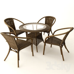 Table Chair Rattan furniture 