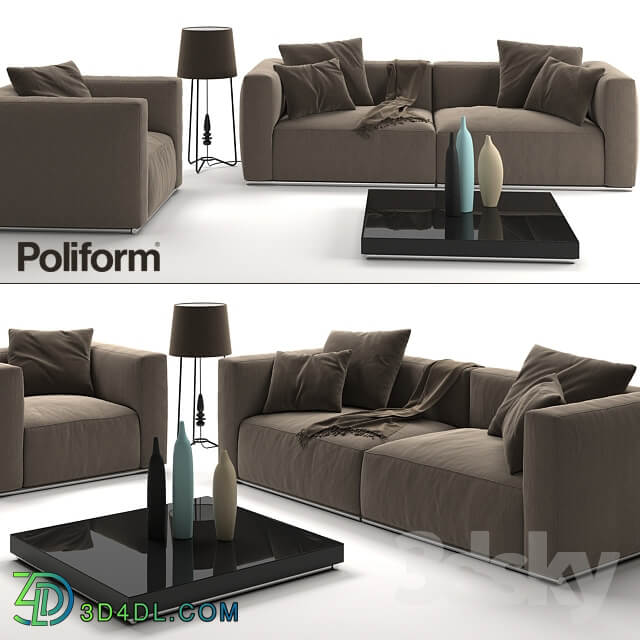 Sofa and armchair Poliform Shangai