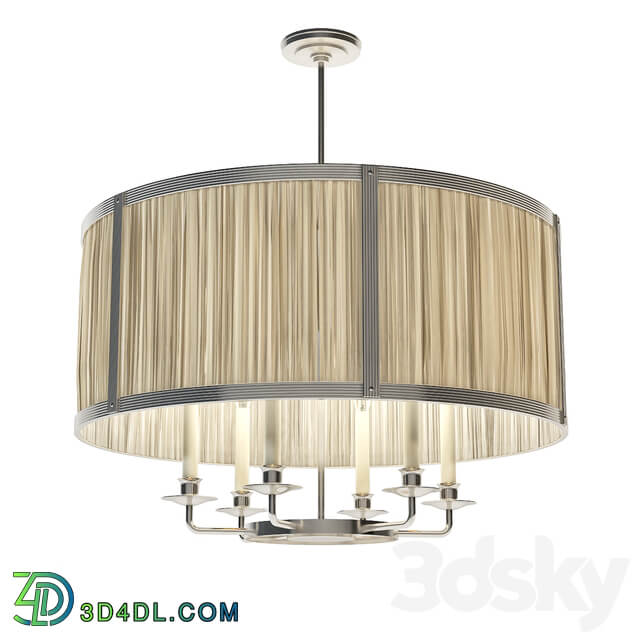 Charles Edwards Hanging silk drum shade light Pendant light 3D Models