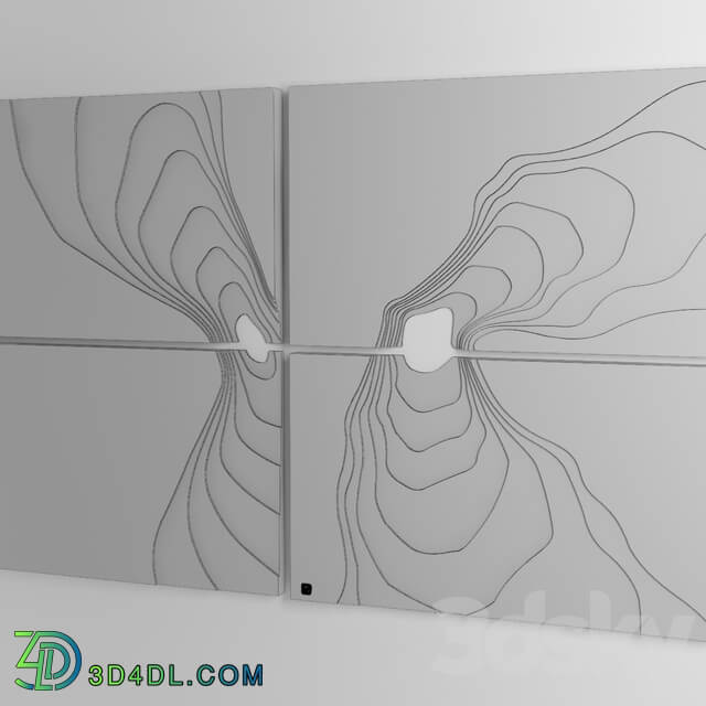 Panel contour 02 Other decorative objects 3D Models