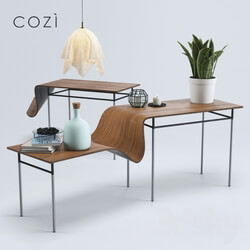 Cozistudio set of Onda tables and Ghost light 