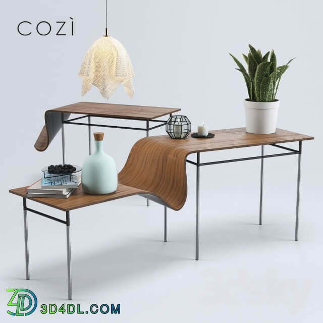 Cozistudio set of Onda tables and Ghost light