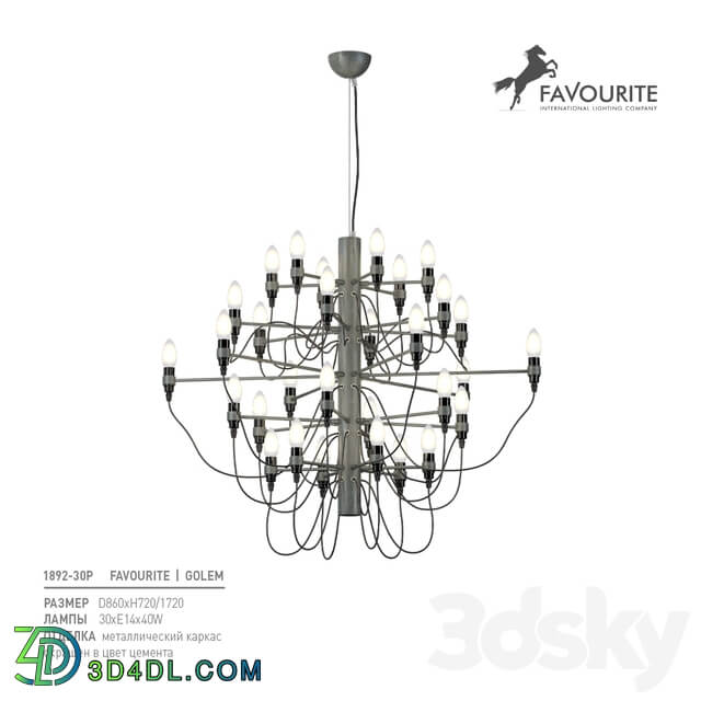 Favorable 1892 30P Pendant light 3D Models