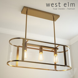 Trough Chandelier Flushmount Pendant light 3D Models 