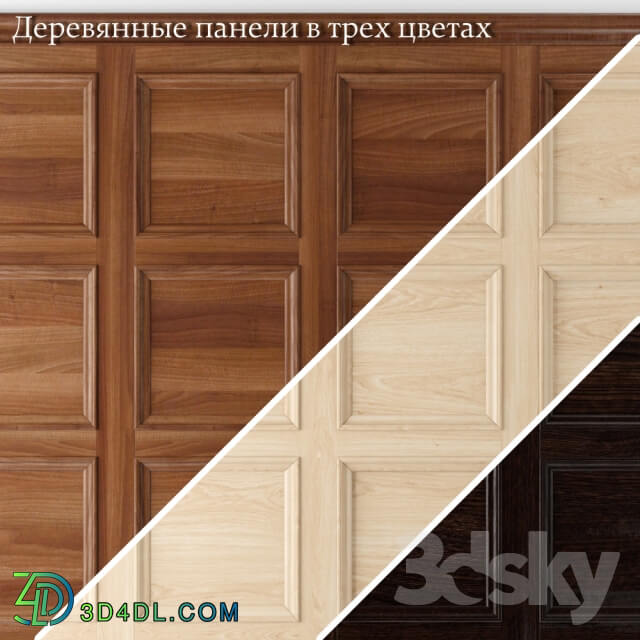 3D panel Wooden panels in classic style