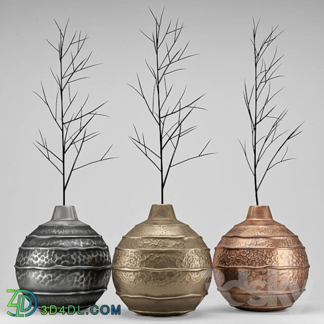 Set Metal Vases