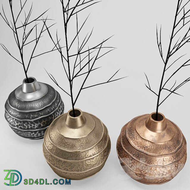 Set Metal Vases