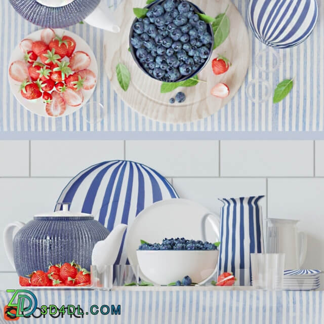 Berries and dishes