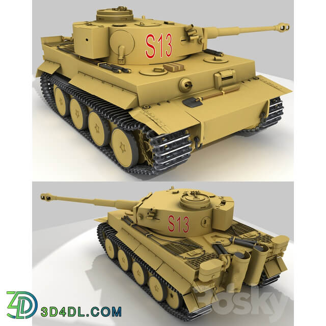 German heavy tank Tiger I Ausf E Pz. VI Miscellaneous 3D Models