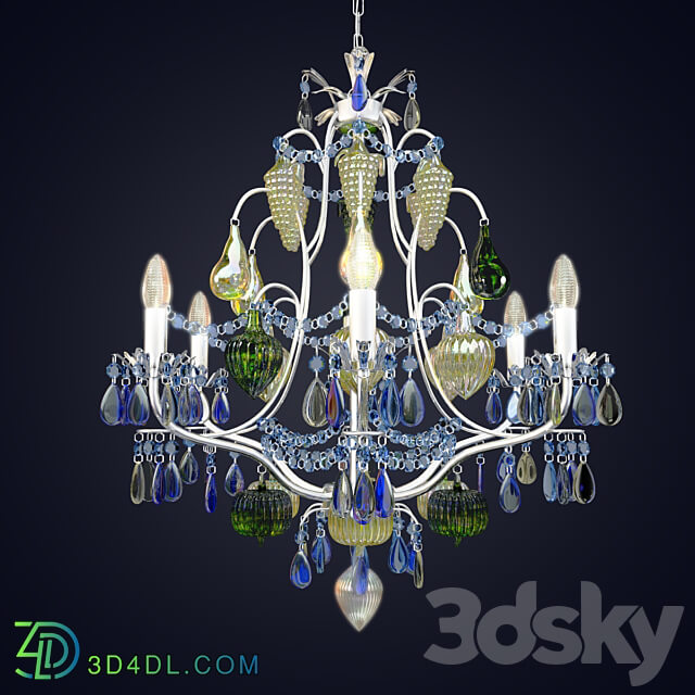 Chandelier Arte Lamp Riccheza A2011LM 6GO Pendant light 3D Models