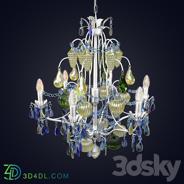 Chandelier Arte Lamp Riccheza A2011LM 6GO Pendant light 3D Models