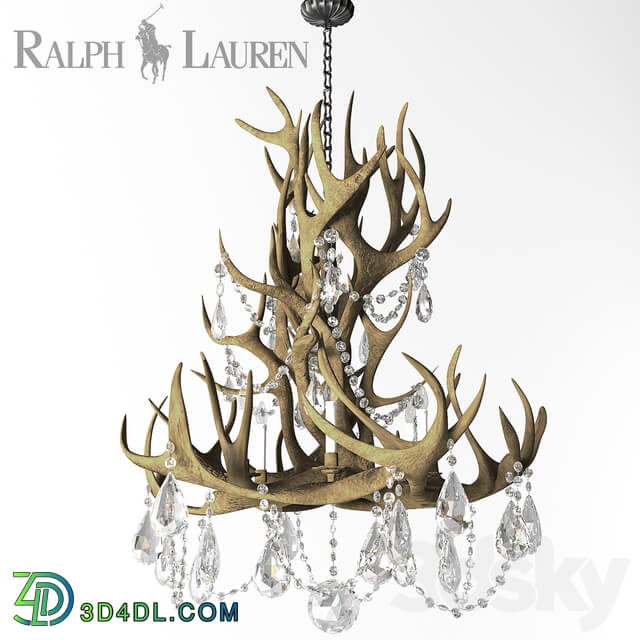 Visual Comfort Ralph Lauren Straton Single Tier Chandelier Pendant light 3D Models