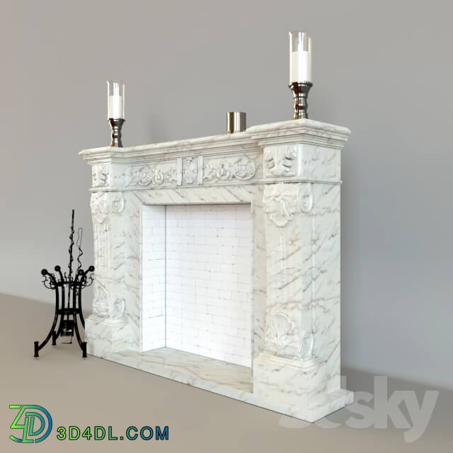Classic fireplace made of marble K 084 Provence