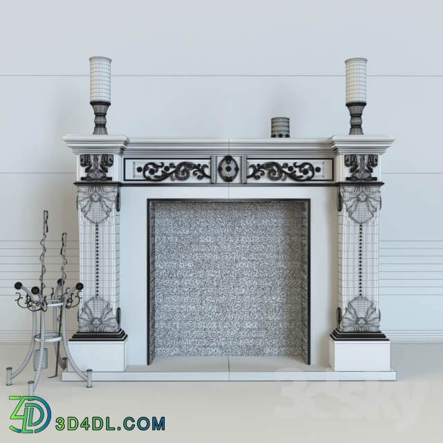 Classic fireplace made of marble K 084 Provence