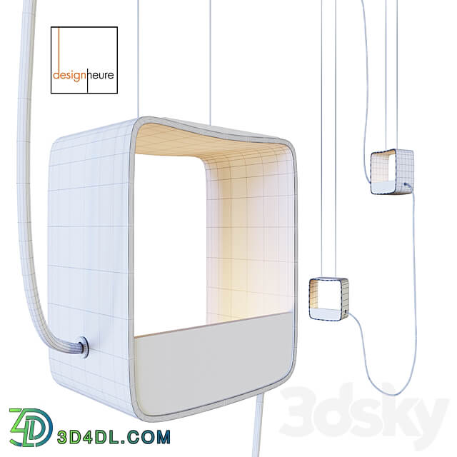 DesignHeure 2 Petit Carré Eau de lumière Pendant light 3D Models