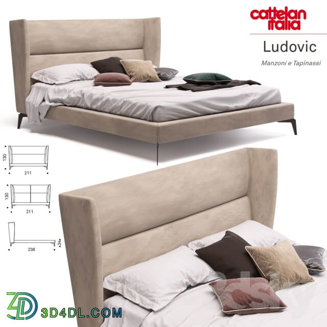 Bed Bed Cattelan Italia Ludovic