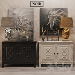 Sideboard Chest of drawer NOIR Athos Buffet Black amp White 