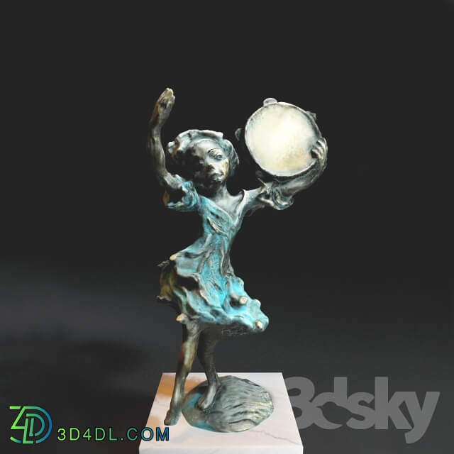 Girl with tambourine