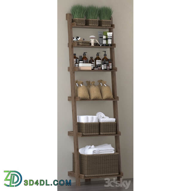 Bathroom cabinet with baskets. H 1900mm.