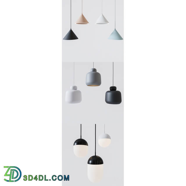 Lighting collection by WOUD Pendant light 3D Models