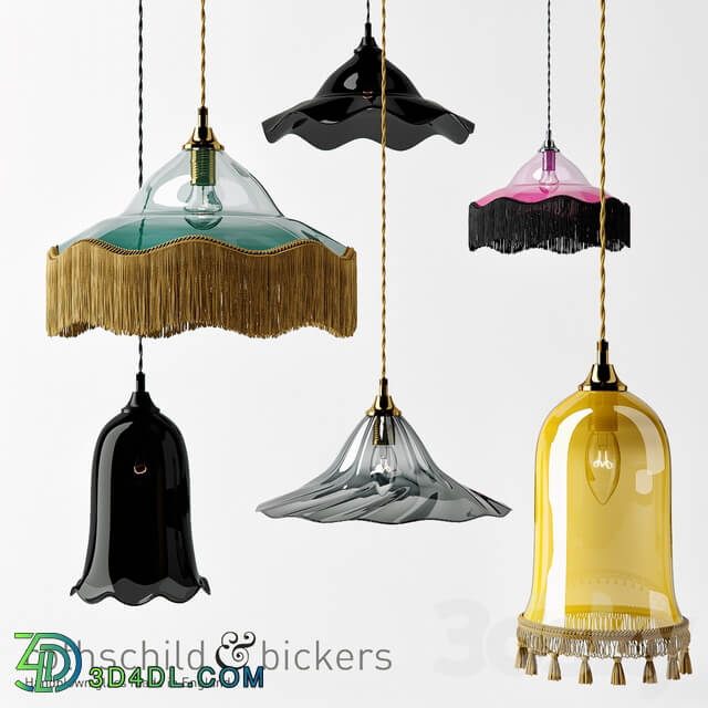 Rothschild Bickers lamp set Pendant light 3D Models