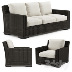 Rustic Woven Lounge Sofa amp Chair 