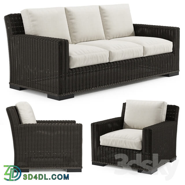 Rustic Woven Lounge Sofa amp Chair